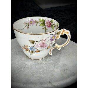 vintage hand-painted porcelain teacup with a 'Rossetti' mark, possibly made in J